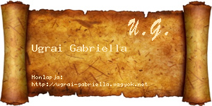 Ugrai Gabriella névjegykártya